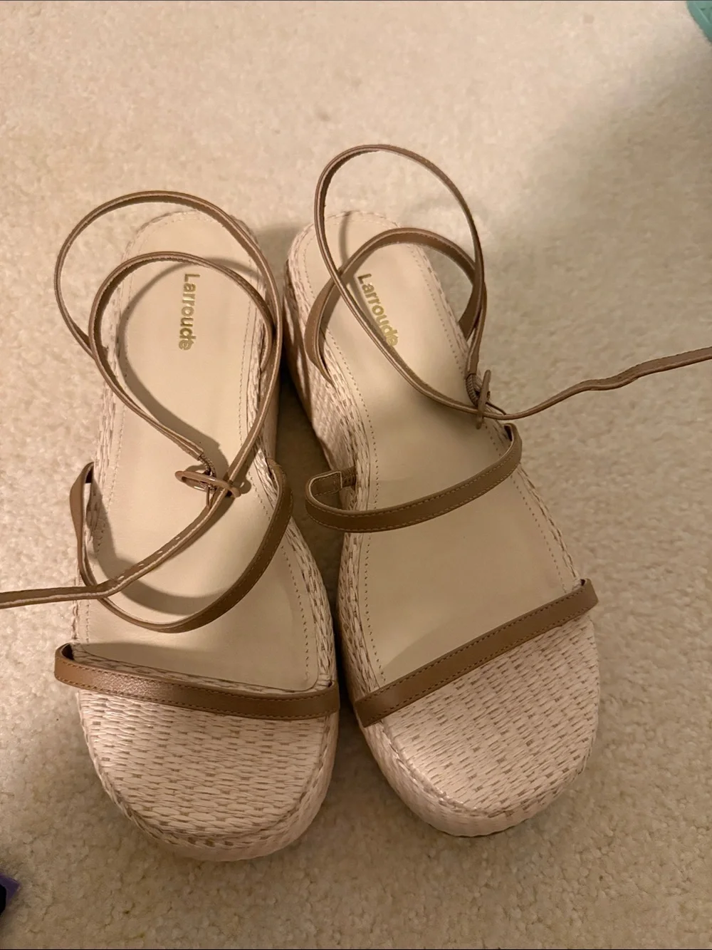 Larroude flatform Sandals size 8.5 new wo box - Picture 1 of 3